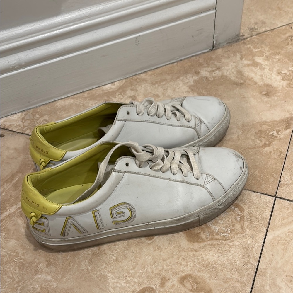Givenchy White and Yellow Sneakers